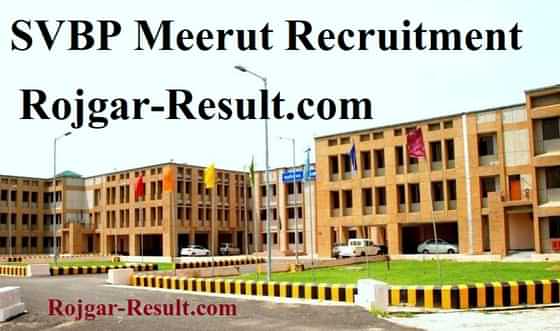 SVBP Meerut Recruitment SVBP Meerut Vacancy SVBP Meerut Bharti